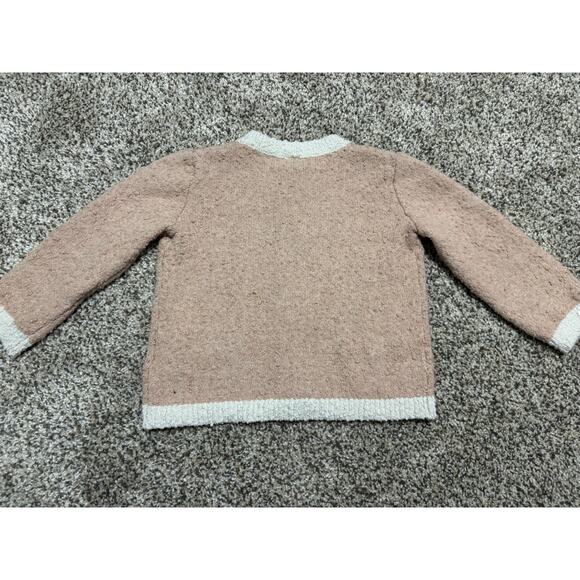 H&M BOUCLÉ-KNIT Cardigan, Dusty Pink, Size 18 Months - Picture 3 of 3